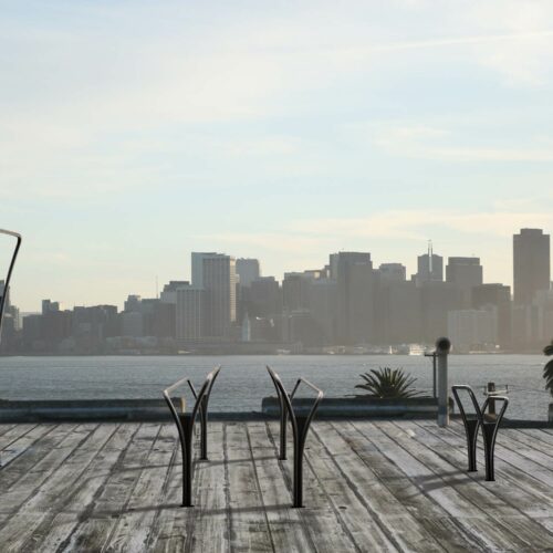 NOORD fitness equipment on terrace in New York